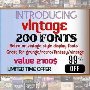 212 Vintage Font Bundle, Modern Classic font, Retro Font Bundle, Handwritten Font, Logo Font, Cricut Font, Canva Procreate Font,Wedding Font