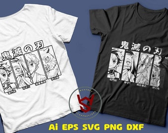 Slayer Team SVG, Anime Friends svg, Anime Character SVG, Anime svg, Best friends, Manga svg, Japanese cartoon, Anime svg Files for Cricut