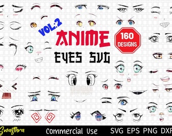 Anime Eyes Svg - Etsy Denmark Anime Eyes Svg - Etsy Denmark