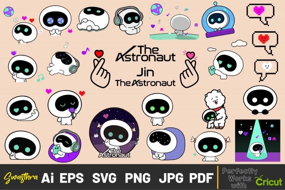 35 Wootteo BTS Svg, Jin Wootteo the Astronaut Album Svg