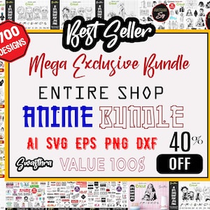 Whole Shop Anime SVG Bundle, Anime Character SVG, Superhero svg, Chibi Anime, Manga svg, Anime pack, Japanese cartoon SVG, Files for Cricut