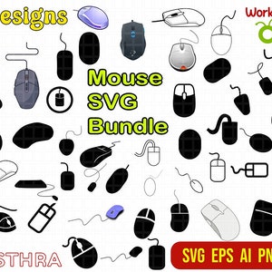 Paquete SVG de ratón de computadora, silueta de computadora svg, teclado svg, ratón óptico svg, imágenes prediseñadas de computadora, computadora svg png, archivos cortados por computadora