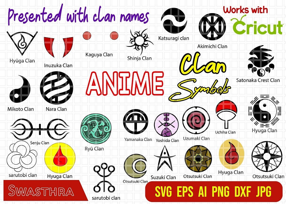 Anime Logo SVG Cut Files Bundle | Vectorency