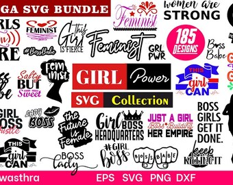 185 Girl Power SVG, Girl Power Sublimation, Female Empowerment, Feminist stickers, Strong Women SVG, Women Power svg, Black Woman svg, Afro