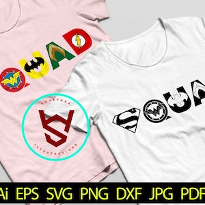 Superhero Squad SVG, Superhero Shirt, Friends svg, DC Family Svg png, Justice leegue Heroes logo Svg, Comic svg Bundle, Superhero Cut files