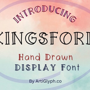 Kingsford Font - Script Font, Wedding Font, Modern Font, Handwritten Font, Cricut Font, Display Font, Font For Cricut, Canva Font