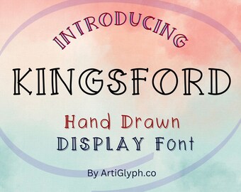 Kingsford Schriftart - Script Schriftart, Hochzeit Schriftart, moderne Schriftart, handgeschriebene Schriftart, Cricut Schriftart, Display Schriftart, Schriftart für Cricut, Canva Schriftart