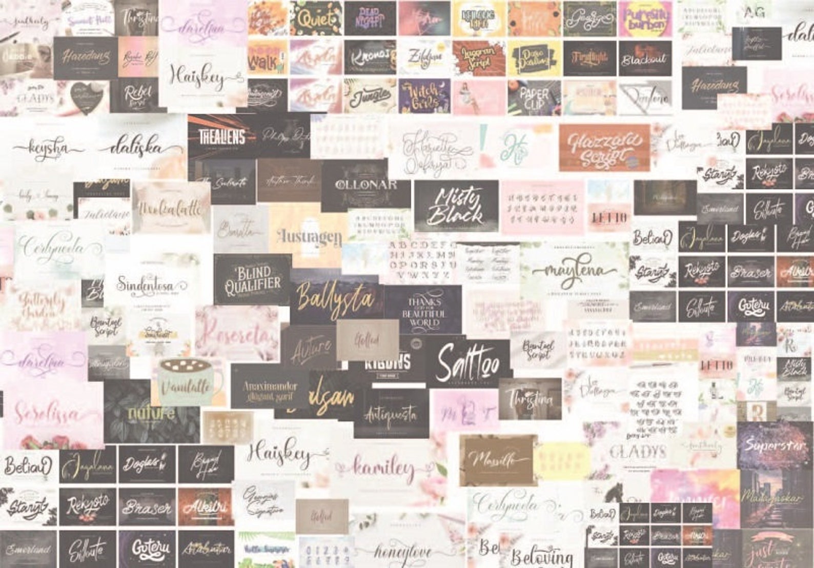150 Lovely Fonts Bundle, Swashy Fonts, Handwritten Fonts, Calligraphy ...