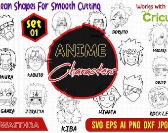 Anime SVG Bundle, Anime Character SVG, Superhero svg, Chibi Anime, Manga svg, Anime pack, Japanese cartoon SVG, Anime svg Files for Cricut