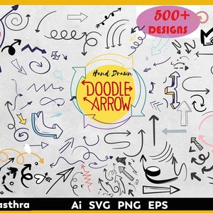 500+ Handgezeichnete Doodle Art, Pfeile svg Bundle, Handgezeichnete Vektor Pfeil Clipart EPS, Doodle Pfeile Clip art, Pfeile Clipart, Doodle Aufkleber
