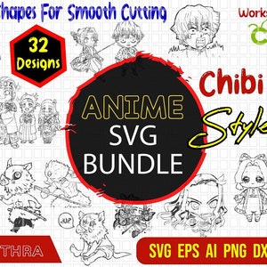 Chibi SVG / PNG Chibi Poses Anime SVG Chibi Anime Svg 