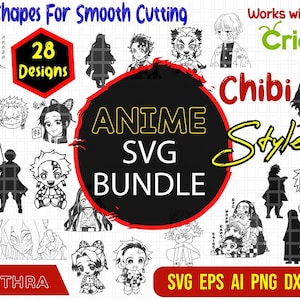 Anime SVG Bundle, Anime Character SVG, Ninja svg, Chibi Demon, Manga svg, Anime pack, Japanese cartoon SVG, Anime svg Files for Cricut