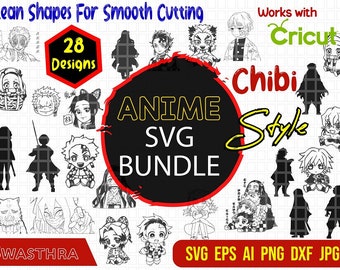 Anime SVG Bundle, Anime Character SVG, Ninja svg, Chibi Demon, Manga svg, Anime pack, Japanese cartoon SVG, Anime svg Files for Cricut