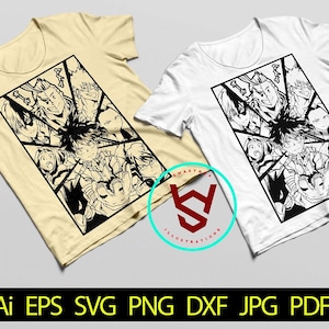 Anime Hero SVG, Anime Friends SVG, Anime My H3ro Ac4demia SVG, Anime Best friends, Manga SVG, Dibujos animados japoneses, Archivos svg de Anime para Cricut