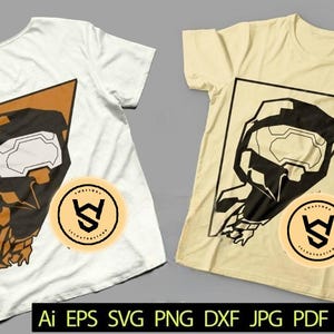 Capitán Jefe SVG, Vector de videojuego, John 117 SVG, Vector espartano SVG, Personaje de juego SVG, Anime SVG, Vector de cómic, Manga SVG, Camiseta del jefe