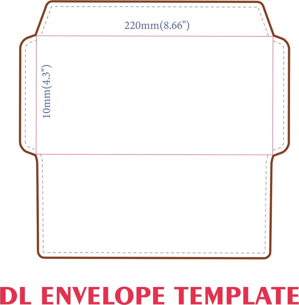 DL Sized 110x220mm Envelope Template DL Template Vector Envelope DL Sized 110x220mm Envelope Template DL Template Vector Envelope