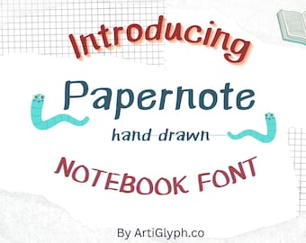 Papernote Notebook Font - Script Font, Wedding Font, Modern Font, Handwritten Font, Cricut Font, Display Font, Font For Cricut, Canva Font
