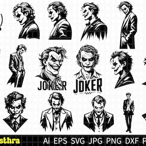 JOKER SVG Bundle, Movie SVG Bundle, Clown svg, Bat svg Bundle, Scary Smile, Why So Serious Svg, Movie Clipart Bundle, Superhero svg bundle