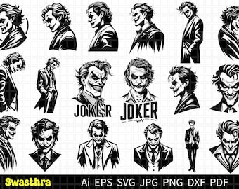 JOKER SVG Bundle, Movie SVG Bundle, Clown svg, Bat svg Bundle, Scary Smile, Why So Serious Svg, Movie Clipart Bundle, Superhero svg bundle