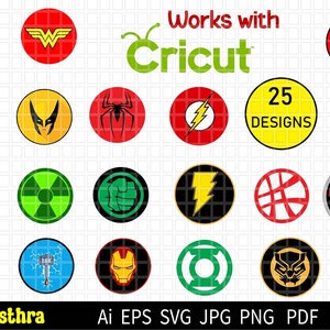 Superhero Logo Icon SVG, Superhero Svg bundle, Comic svg Bundle, Spider Bat SVG Bundle, Anime SVG Bundle, Most famous superheroes Cut Files