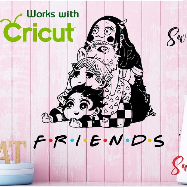 Friends SVG, Anime Friends svg, Anime Character SVG, Anime svg, Best friends, Manga svg, Manga, Japanese cartoon, Anime svg Files for Cricut