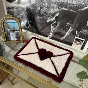 Heart Envelope Tufted Rug || Wall Hanging Art