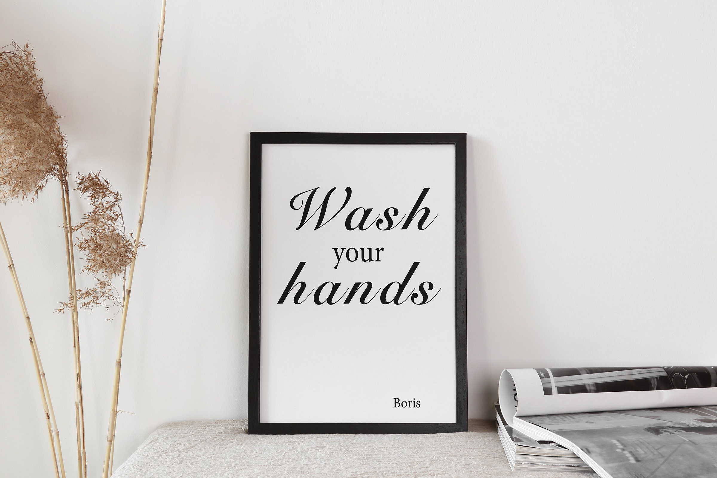 Waschen Sie Ihre Hände Sie Schmutzige Tier Wandkunst Leinwand Poster Drucken Lustige Badezimmer Zitate Kunst Malerei Schwarz Home Decor 40x55cmx2pcs Kein Rahmen