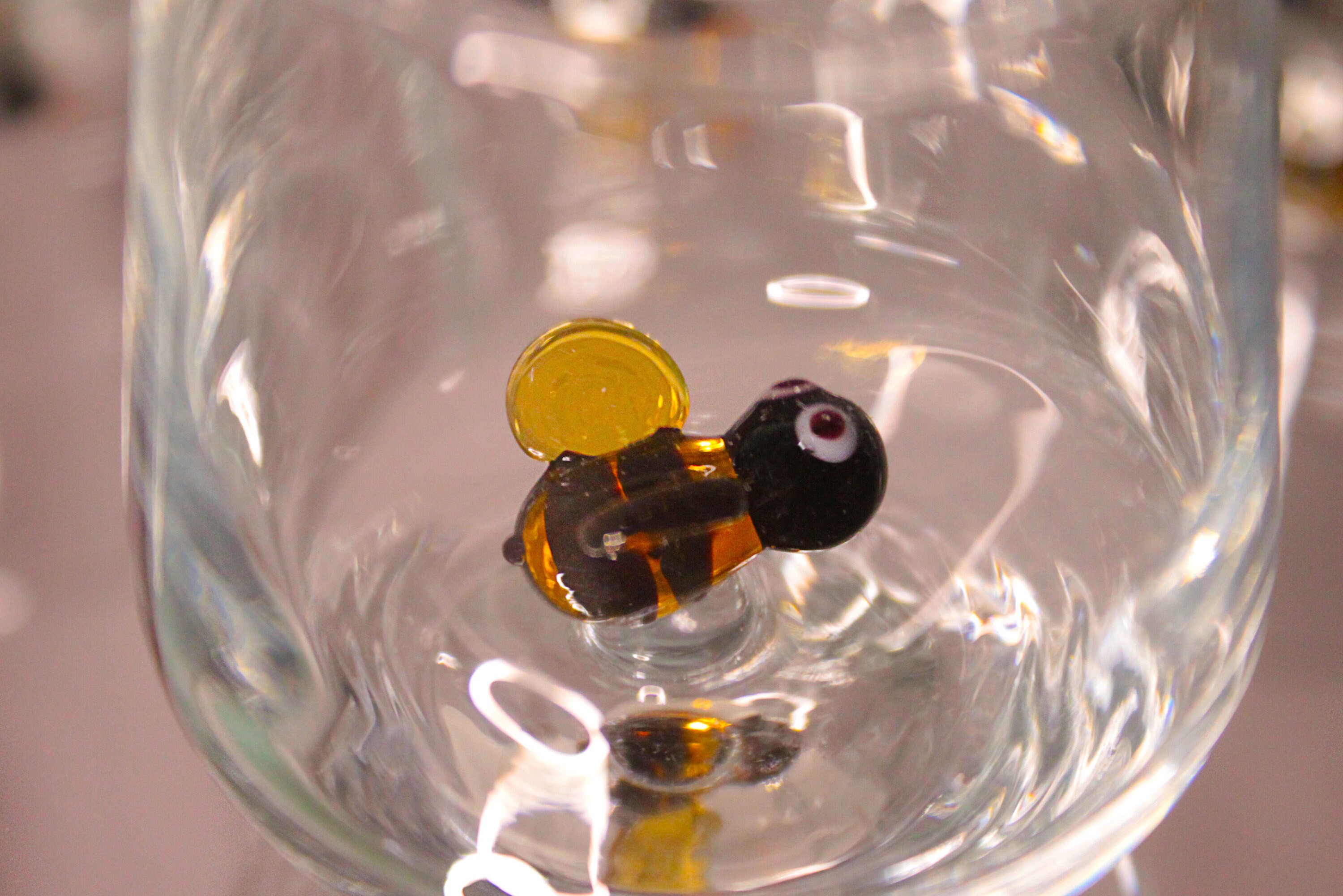 Set of 6 Drinking Glasses With Handmade Glass Mixed Bee Etsy