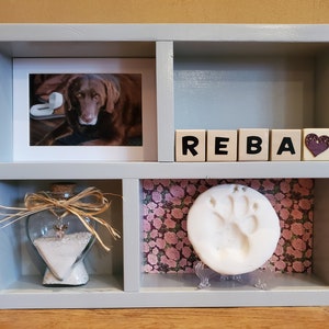 Medium Pet Memorial Shadow Box - ashes, fur, pet loss pet lovers, keepsake, dog, cat