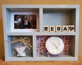 Medium Pet Memorial Shadow Box - ashes, fur, pet loss pet lovers, keepsake, dog, cat