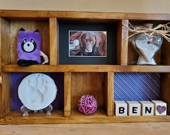 Large Pet Memorial Vertical or Horizontal Shadow Box - ashes, fur, pet loss pet lovers, keepsake, dog, cat