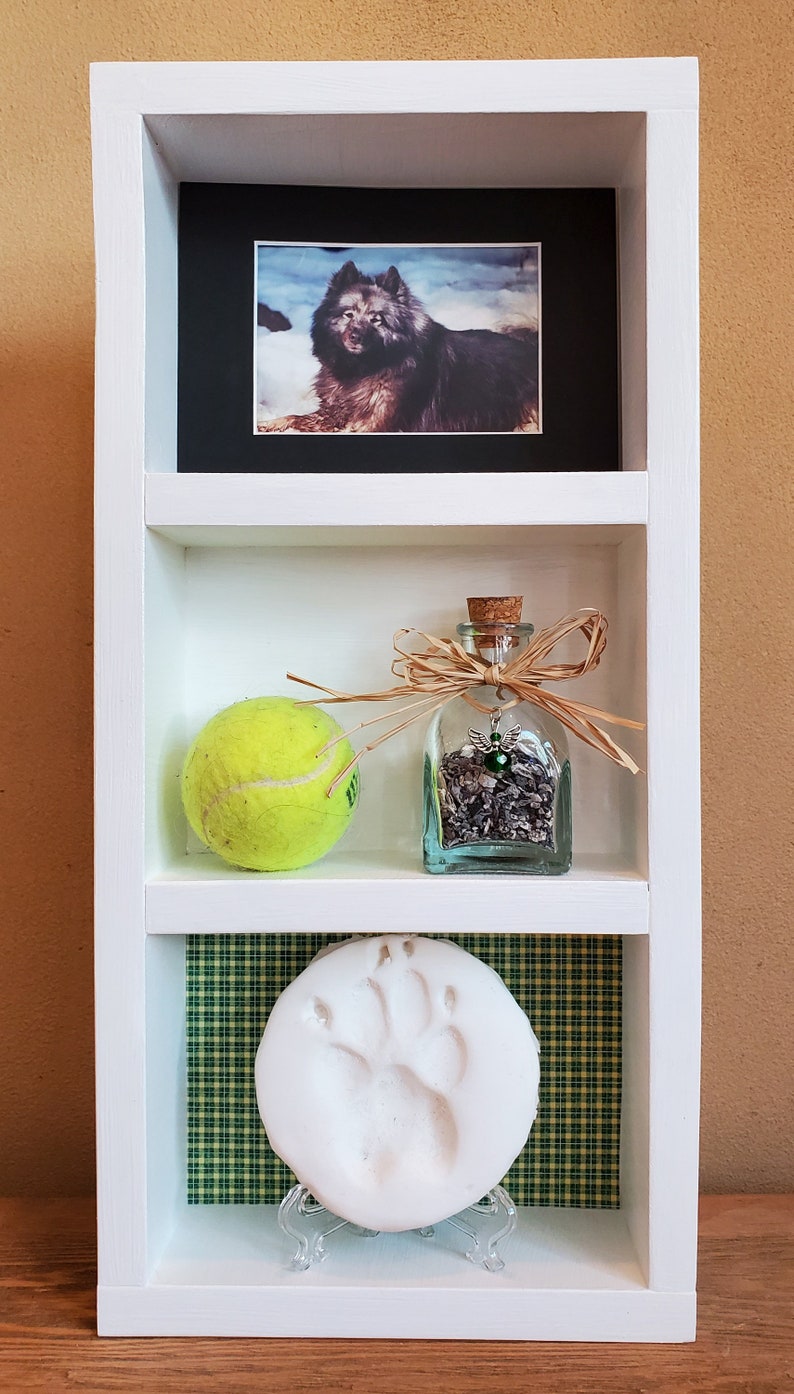 Small Personalized Pet Memorial Shadow Box Ashes Fur Pet Etsy