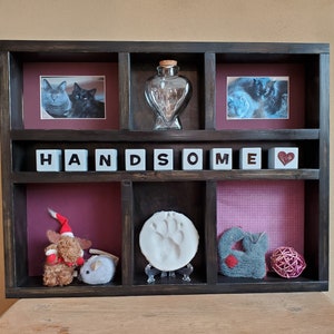 Custom-made Personalized Large Pet Memorial Shadow Box - pet ashes fur jar keepsake, pet loss, pet lovers, dog memorial, cat memorial