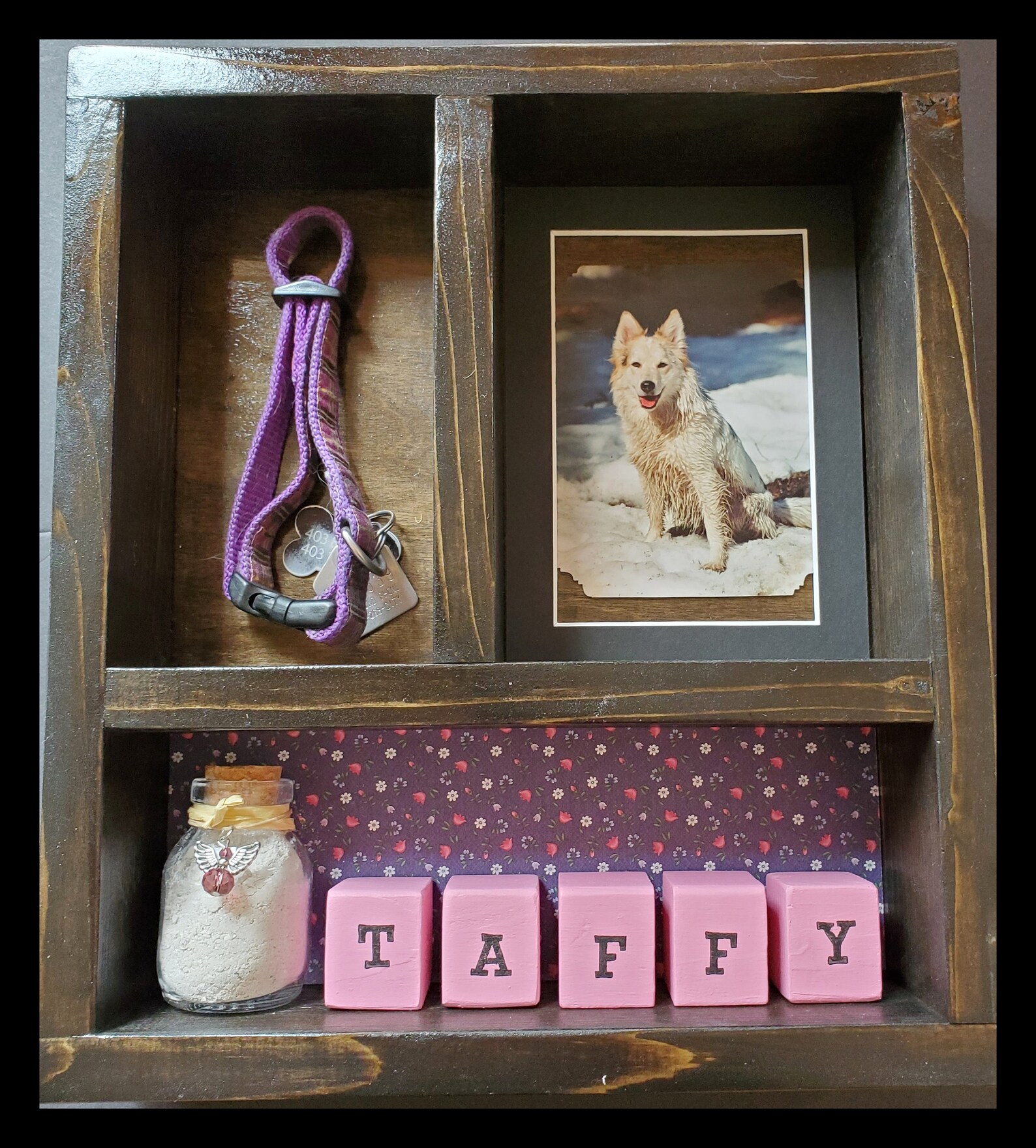 Small Personalized Pet Memorial Shadow Box ashes fur pet Etsy Polska