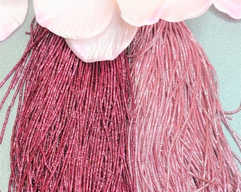 Purl Wire/ Soft French Wire/ Nakshi Wire for Tambour Luneville Embroidery in Dark and Light Pink Colors-- Sold by the Yard
