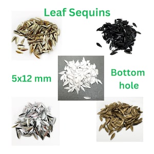 Leaf Sequins 5x12 mm - different colors