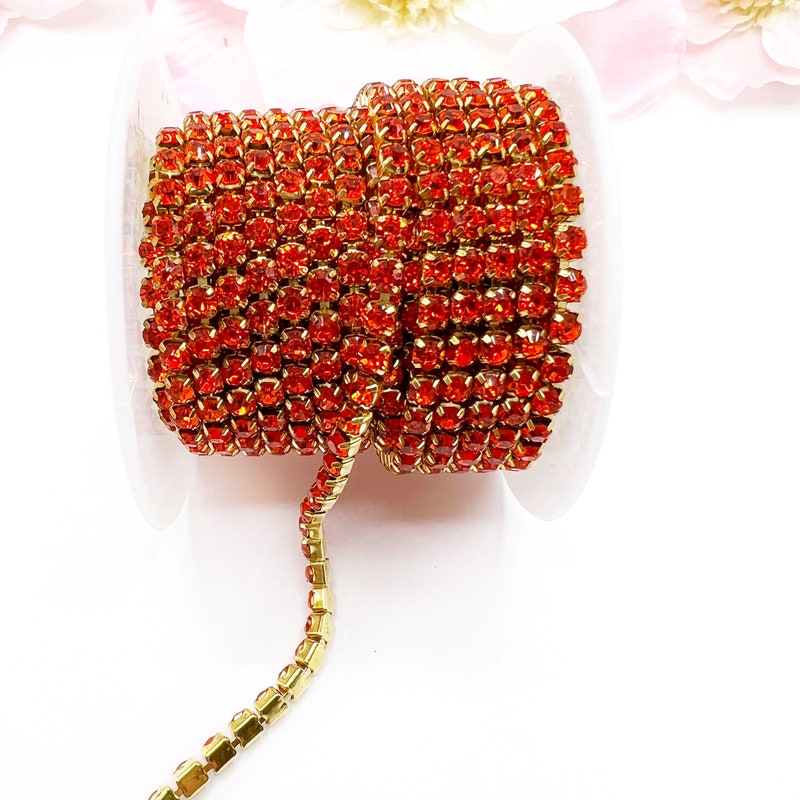 Orange Rhinestone - Etsy