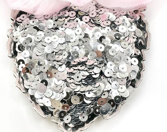 Italian Sequins Flat Round #1111 Metallic Silver 4mm Andrea Bilics Paillettes