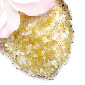 Flat Loose Sequins Iridescent Yellow Color 2mm and 3mm