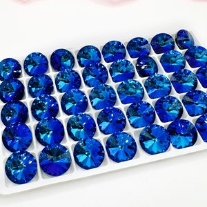 Rivoli 10mm /12mm/14mm Crystals Bermuda Blue Color