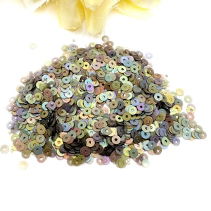 Flat Loose Sequins Iridescent Coffee Color 2mm and 3mm
