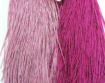 Soft French Iron Wire/ Gimp Bullion Wire for Goldwork Embroidery in Light Pink/Dark Pink Colors- Sold by 2 Yards