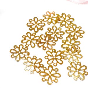 French sequins, Pailettes, Fantasy Flower 12mm, Made in France sequins by Langlois-Martin- 50 pieces