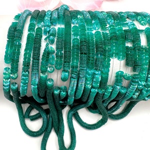 Cup French sequins, Pailettes, Iridescent Dark Green Color #3046  Sequins 4 mm, Made in France Sequins by Langlois-Martin