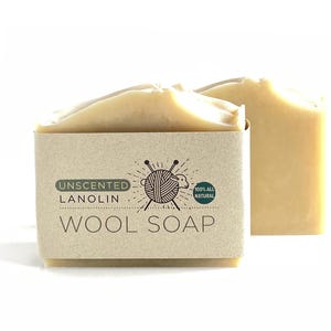 Lanolin Soap Unscented -  Wool Soap - Unscented Wool Wash Soap - Aloe Lanolin Soap - Wool Soap - All Natural Lanolin Soap -  Lanolin Soap