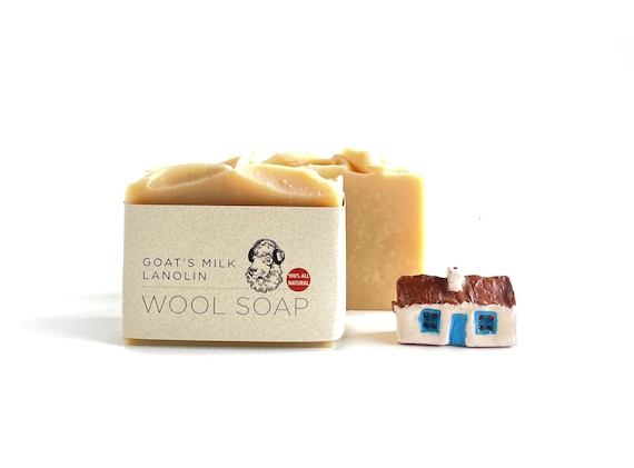 Lanolin Goat Milk Soap – Clary Sage Wool Wash, Natural Handmade Soap, Goat Milk Soap, Jojoba Soap, Artisan Soap, Cold Process Soap