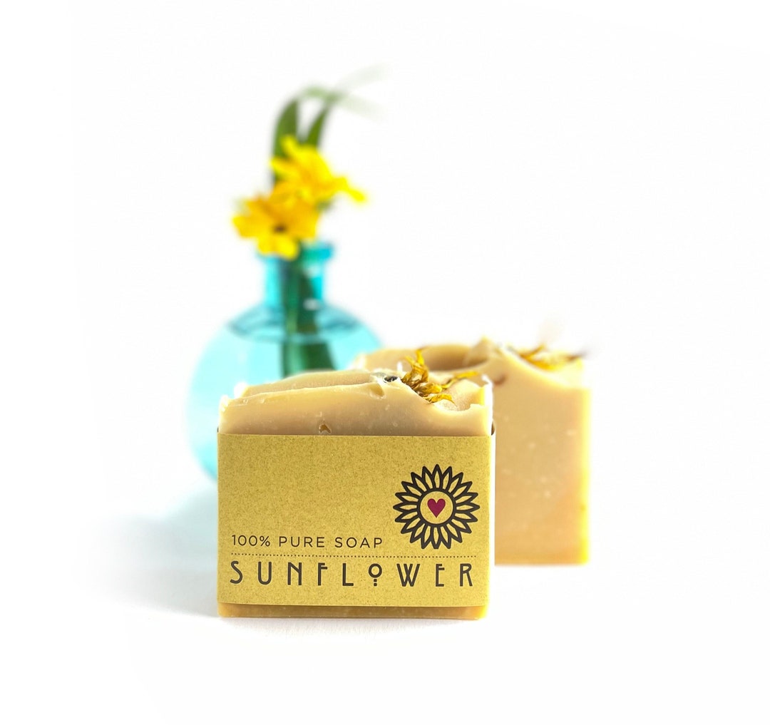 Sunflower Soap Vitamin E Soap Sunflower Oil Soap Yellow Etsy
