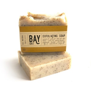 Bay Rum Soap - Bay Exfoliating Soap - Bay Oil Grit Soap - Mens Bay Soap - Scrub Soap - All Natural Pumice Soap - Bay Soap - Rhassoul Clay