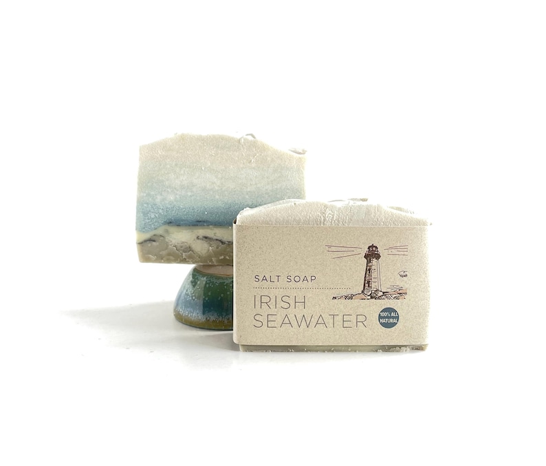 Irish Seawater Soap - Sea Salt soap - Aloe Salt soap - Soleseife Soap - Irish Sea Salt Soap - Handmade Natural Soap - Handmade Irish Soap image 1