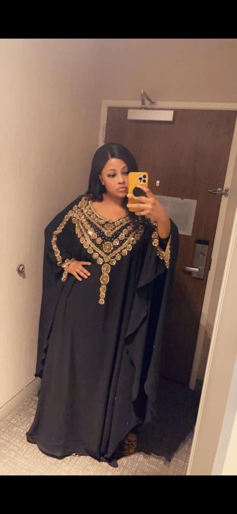 Stoned Satin Kaftan